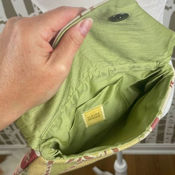 Custom Made Frida Kahlo Floral Tapestry Envelope Clutch - Picture 6 of 10